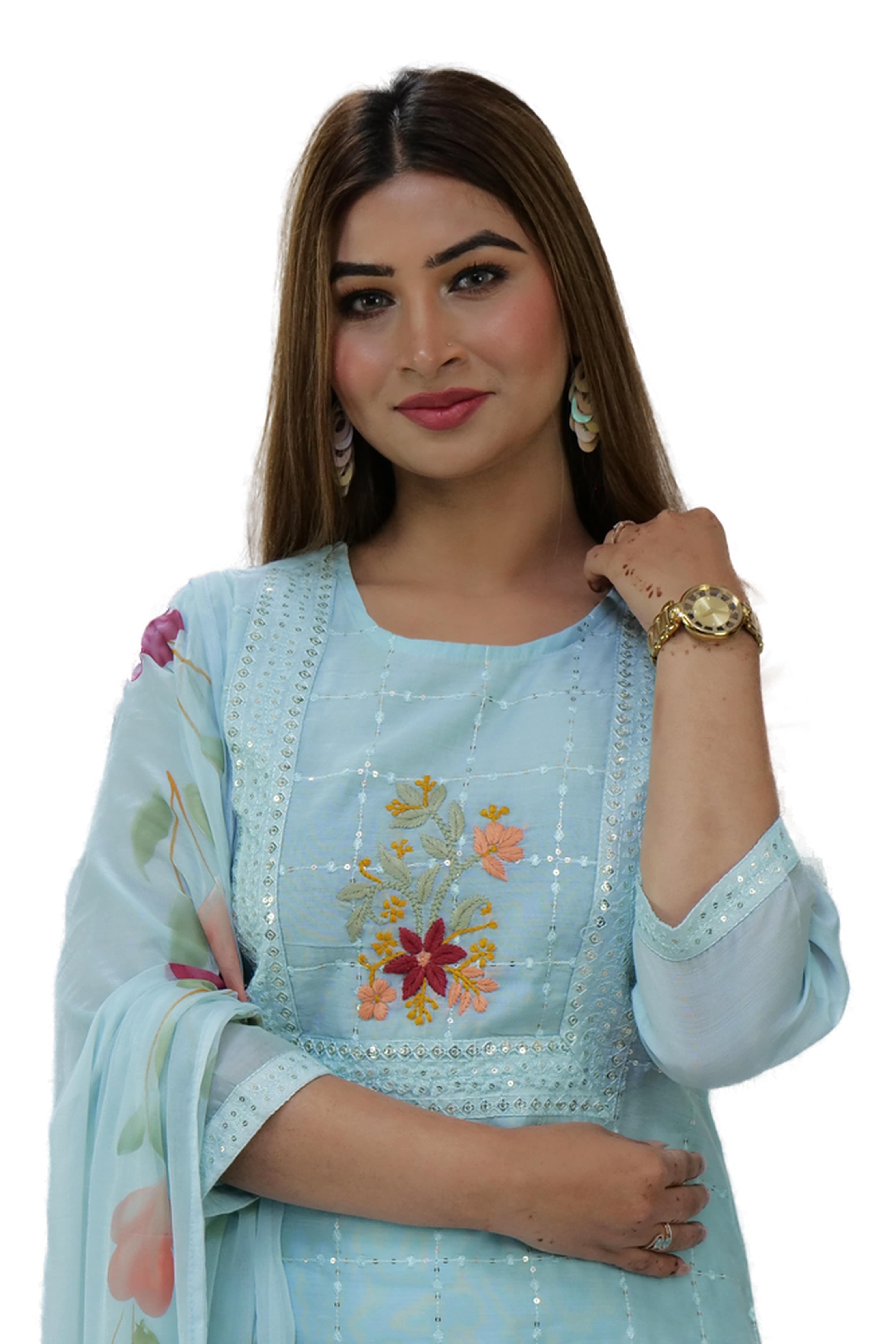 Kalki Fashion Safar Fancy Cotton Kurti pant Dupatta Combo Set Designs