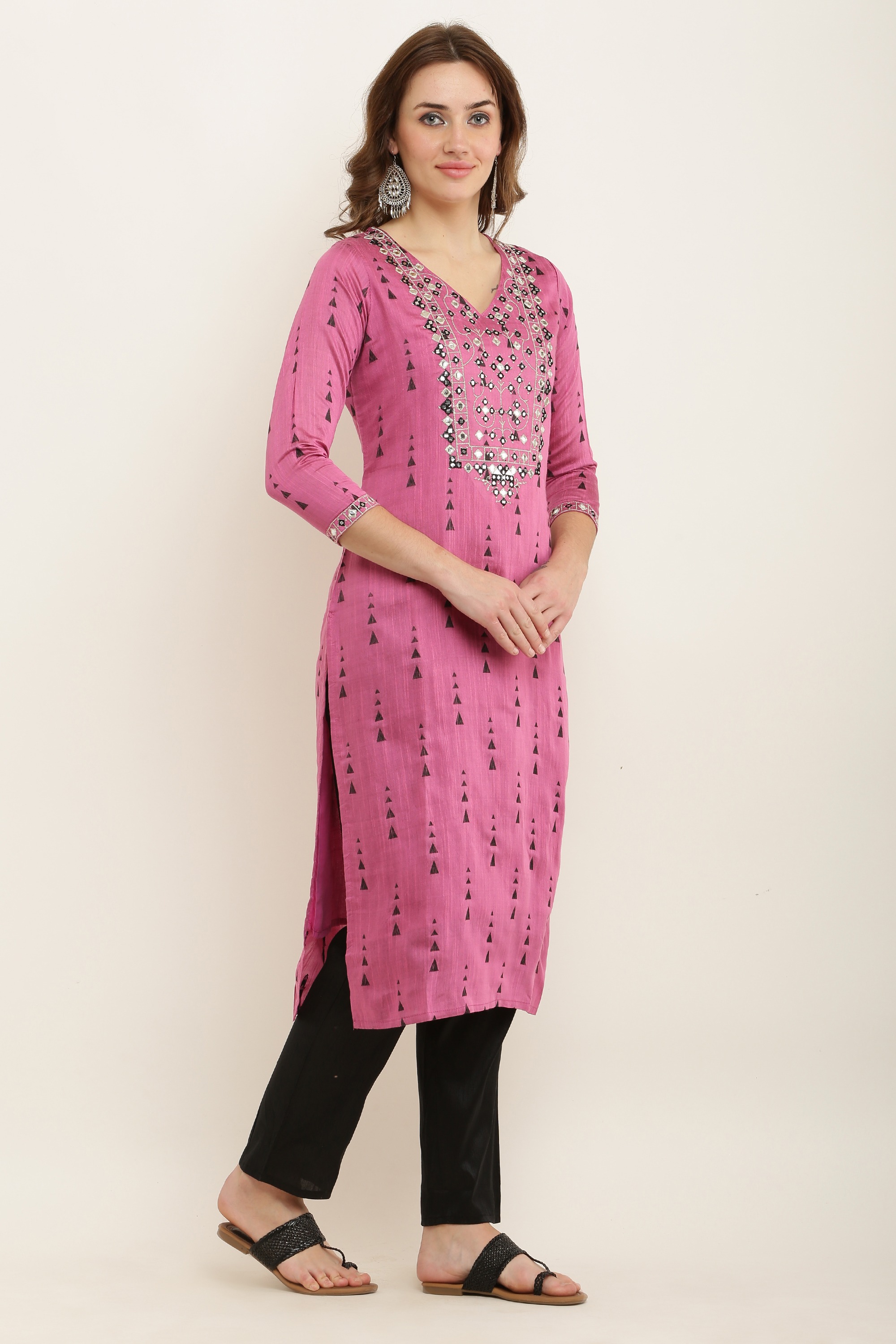 Buy Grey Embroidered Kurta Draped Pants And Dupatta Set Online  W for  Woman
