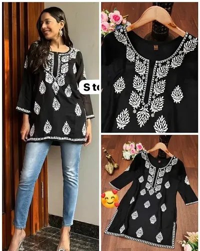 Buy Women Embroidered/Printed Top with Half Sleeves for Office Wear, Casual  Wear, Under 499 Top for Women/Girls Top Combo Pack of 2 (Black&Blue  Gold-EMB-FULLEMB XL) at Amazon.in