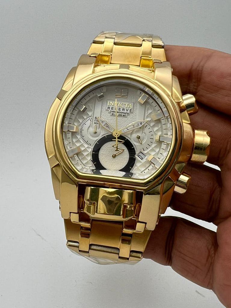 Invicta gold watch on sale price