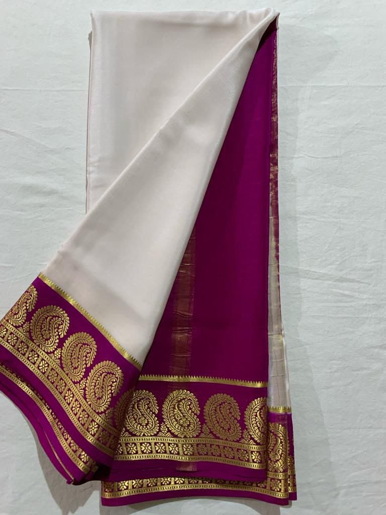 Semi Mysore Silk Saree at Rs 599/piece | Surat | ID: 2852398247462