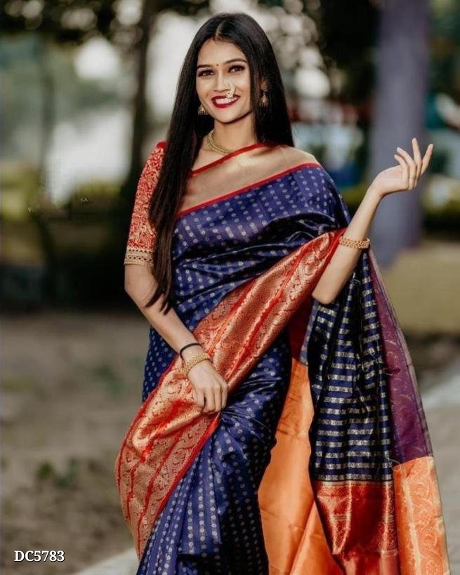 Catalog Name: *Sarees. L-29* *FABRIC : SOFT LICHI SILK CLOTH.* *DESIGN :  BEAUTIFUL RICH PALLU & JACQUARD WORK ON ALL OVER THE SAREE.* *BLOUSE :  CONTRAST HEVY BROCADE BLOUSE.* ➡️ *100% BEST QUALITY* ⬅️ | gintaa.com