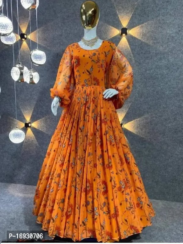 Beautiful Georgette Floral Printed Indo-western Dress For Women | gintaa.com