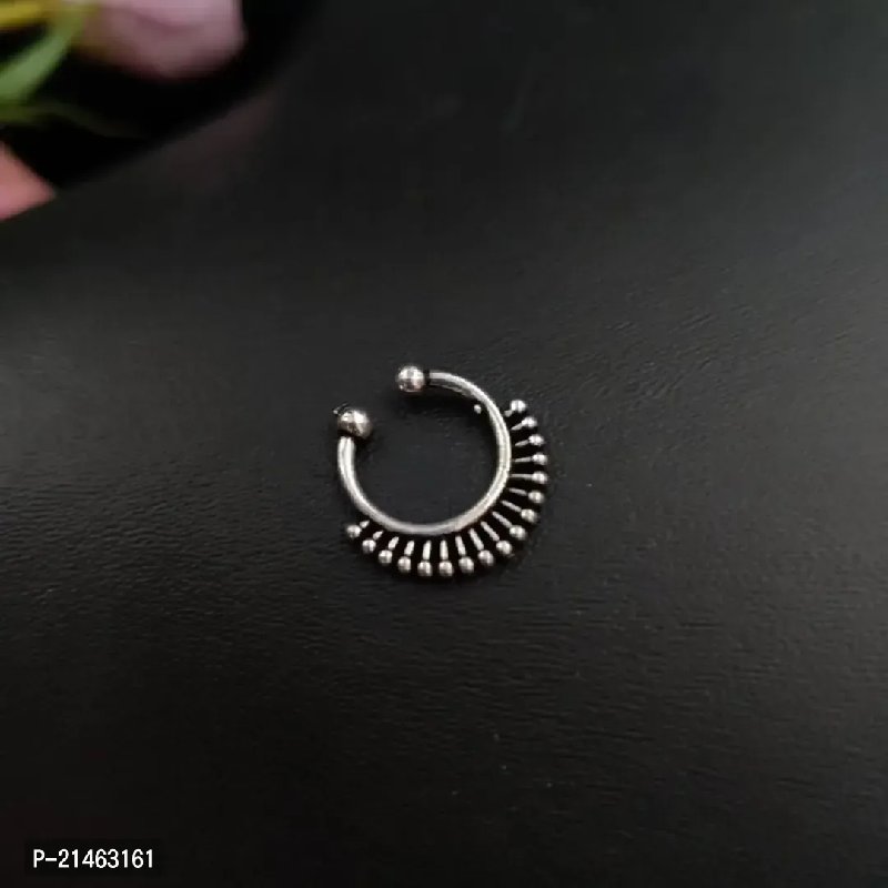 Nose Ring Horseshoe Septum Ring Silver Stainless Steel Perle - Temu