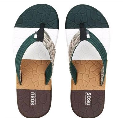 SOSU Multicolor Color Thong Flip flops For Men Pack of 2 gintaa